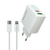  СЗУ 1USB+1USB-C 3.0A PD 20W+QC3.0 быстрая зарядка для Lightning 8-pin Type-C More choice NC61i (White) 
