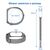  Ремешок нейлоновый Great Case Sport для Xiaomi Mi Band 3/4/5/6/7, 260мм, на липучке, оранжевый+серый (26) 