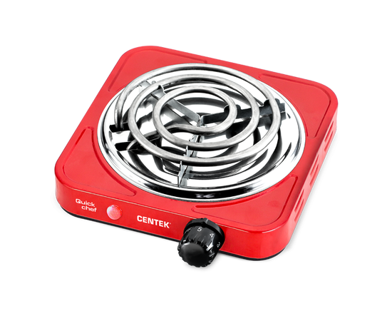  Плитка электрическая Centek CT-1508 (Red) 1конфорка ТЭН 140мм, 1000Вт, индикатор работы 
