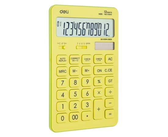  Калькулятор настольный Deli Touch EM01551 желтый 