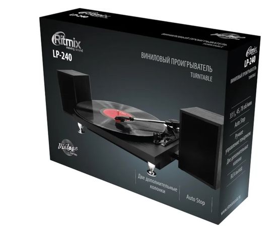  Виниловый проигрыватель RITMIX LP-240 черный 