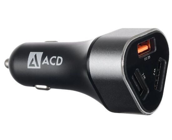  АЗУ ACD (ACD-C233-X3B)  23Вт, 3xUSB 1QC+2Smart, 3.6~12В, 3А 