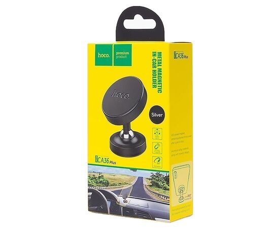  Держатель автомобильный Hoco CA36 Plus Dashbord metal magnetic in-car holder (black) 
