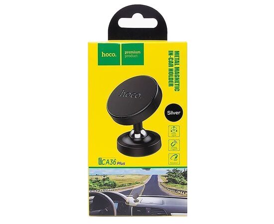  Держатель автомобильный Hoco CA36 Plus Dashbord metal magnetic in-car holder (black) 