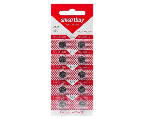  Элемент марганцево-щелочный Smart Buy AG9 (10-BL) (200/2000) (115876) 