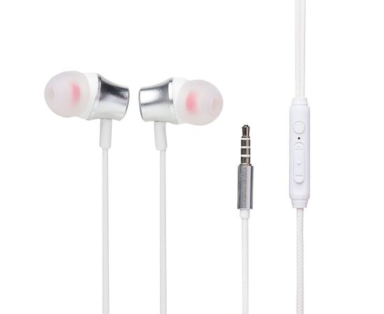  Проводные наушники с микрофоном внутриканальные SKYDOLPHIN SR03, 3.5 Jack (silver) (206546) 