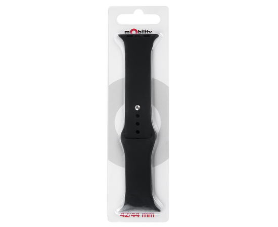  Ремешок для Apple watch - 42-44 mm, mObility, черный 