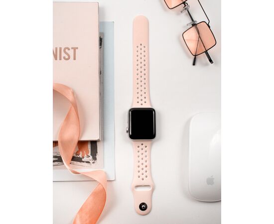  Ремешок для Apple watch- 38-40 mm, mObility, розовый, Дизайн 1 