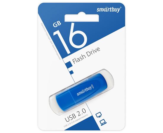  Флэш накопитель USB 16 Гб Smart Buy Scout (blue) (212773) 