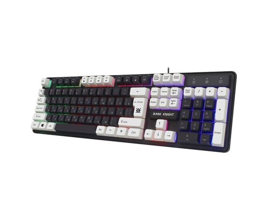  Клавиатура Defender Dark Knight GK-077 RU (black/white) (220447) 