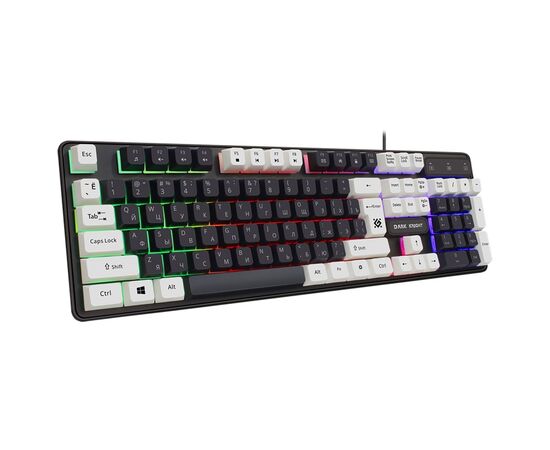  Клавиатура Defender Dark Knight GK-077 RU (black/white) (220447) 