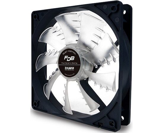  Вентилятор 120мм Zalman Shark"s Fin Quiet FDB Fan (ZM-F3 FDB-SF), 120x120x25mm, 1200rpm, 20/23dBA, Fluid Dynamic Bearing (FDB): 150K hours, 3pin, антивибрационный силиконовый крепеж ZM-SP1 