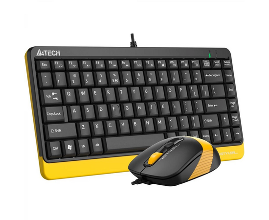  Клавиатура + мышь A4Tech Fstyler F1110 (F1110 Bumblebee) клав черный/желтый мышь черный/желтый USB Multimedia 
