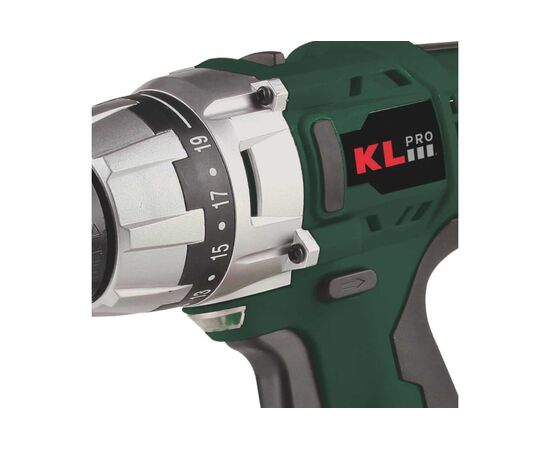  Профессиональный шуруповерт аккумуляторный KLPRO KLNM18-20 18В, Li-ion-2шт, 2.0Ач, 40Нм, 2 скорости, подсветка, магнитная бита,З/У,в кейсе 