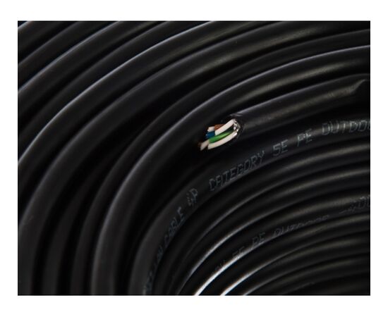  Витая пара NETLAN EC-UU004-5E-PE-BK-1 UTP кат.5e, 4 пары, CU, 0.47 мм, 100м., внешний, одножильный, черный 
