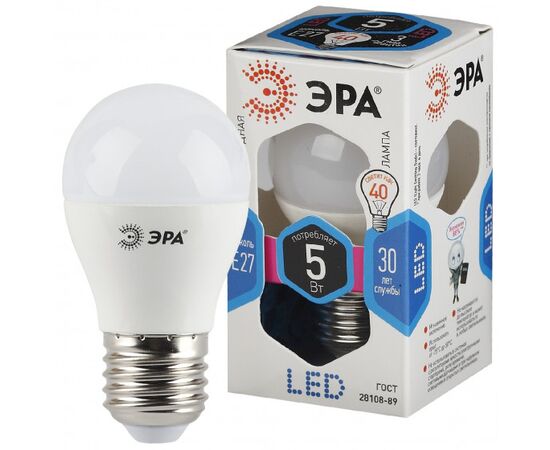  Лампочка Эра LED P45-5W-840-E27 (Б0028488) 