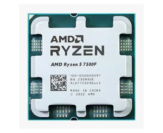  Процессор AMD Ryzen 5 7500F Oem (100-000000597) Base 3,70GHz, Turbo 5,00GHz, without graphics, L3 32Mb, TDP 65W, AM5 