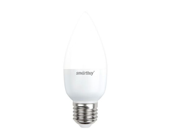  Лампа светодиодная SMARTBUY C37 7Вт 220V 4000K E27 (свеча, нейтральный свет) (1/10/50) 
