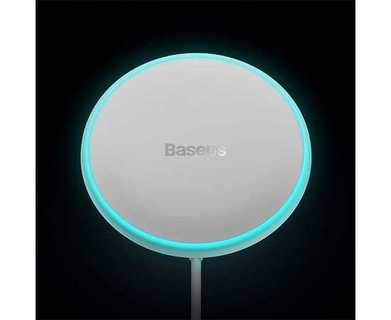  Автомобильный держатель BASEUS CW01 Magnetic + АЗУ Type-C, магнитный с беспроводной зарядкой, 40W, на воздуховод, белый 