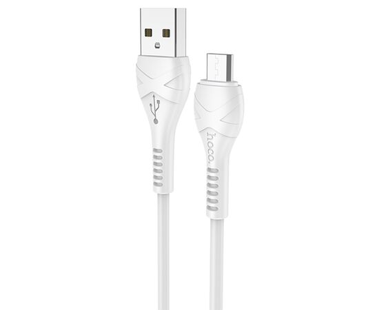  Кабель USB HOCO X37 Cool USB - MicroUSB, 2.4А, 1 м, белый 