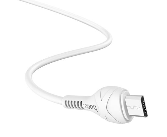  Кабель USB HOCO X37 Cool USB - MicroUSB, 2.4А, 1 м, белый 