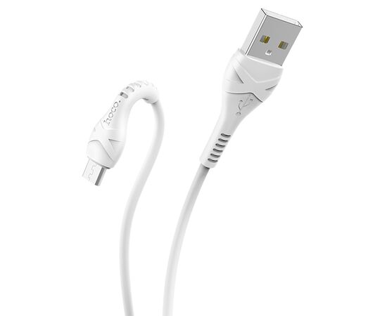  Кабель USB HOCO X37 Cool USB - MicroUSB, 2.4А, 1 м, белый 