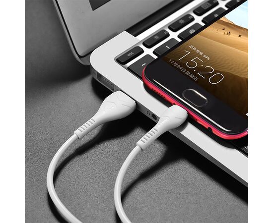  Кабель USB HOCO X37 Cool USB - MicroUSB, 2.4А, 1 м, белый 
