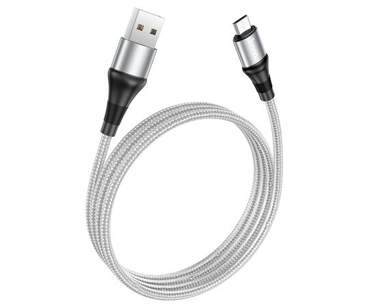  Кабель USB HOCO X50 Excellent USB - MicroUSB, 2.4А, 1 м, серый 