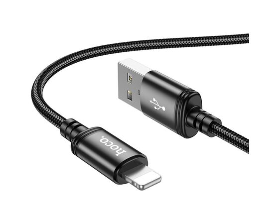  Кабель USB HOCO X89 Wind USB - Lightning, 2.4А, 1 м, черный 