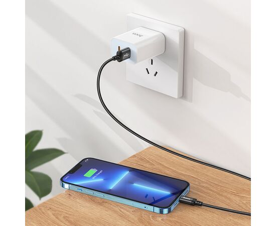  Кабель USB HOCO X89 Wind USB - Lightning, 2.4А, 1 м, черный 