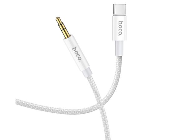  Аудиокабель HOCO UPA19 AUX Jack 3.5 (m) - Type-C (m), 1 м, серебристый 