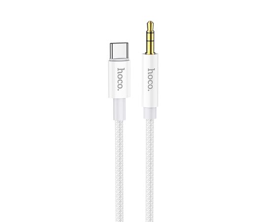  Аудиокабель HOCO UPA19 AUX Jack 3.5 (m) - Type-C (m), 1 м, серебристый 