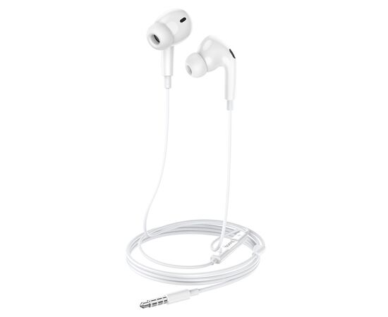  Проводные наушники HOCO M101 Pro Crystal, Jack 3.5mm, 1.2 м, белый 