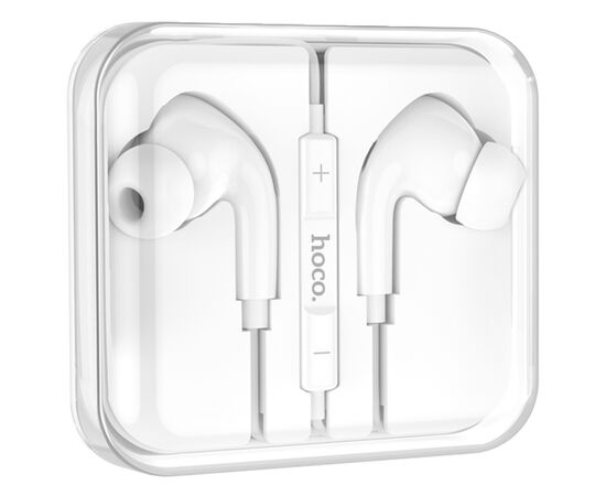  Проводные наушники HOCO M101 Pro Crystal, Jack 3.5mm, 1.2 м, белый 