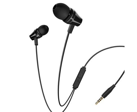  Проводные наушники BOROFONE BM38 Bright, Jack 3.5mm, 1.2 м, черный 