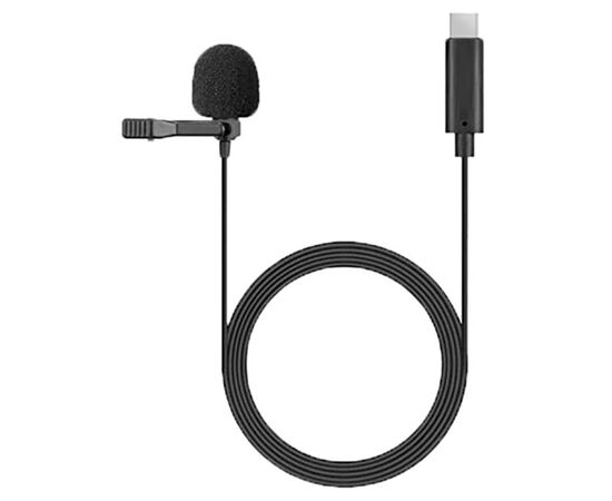  Микрофон CANDC DC-C3, петличный, Type-C, 6 м, черный 
