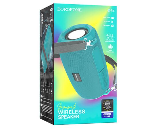  Портативная колонка BOROFONE BR4 Horizon, Bluetooth, бирюзовый 