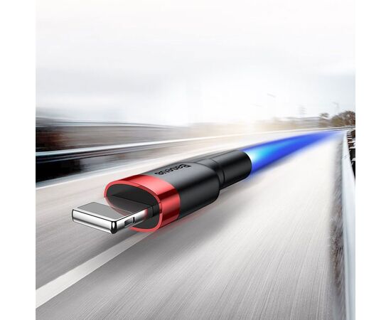  Кабель USB BASEUS Cafule USB - Lightning, 2А, 10W, 3 м, черный+красный 