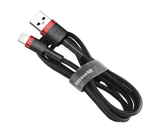  Кабель USB BASEUS Cafule USB - Lightning, 2А, 10W, 3 м, черный+красный 