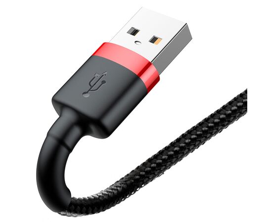  Кабель USB BASEUS Cafule USB - Lightning, 2А, 10W, 3 м, черный+красный 