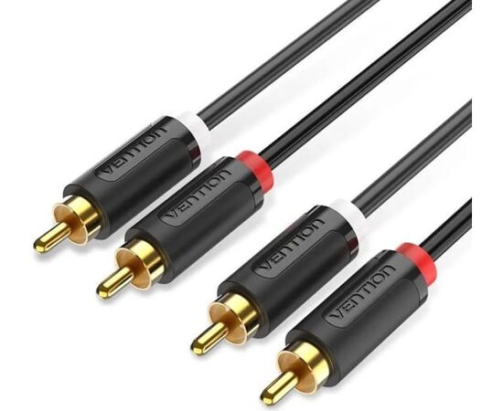  Кабель аудио Vention BCMBI 2RCA M/2RCA M 3м чёрный 