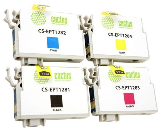  Картридж струйный Cactus CS-EPT1285 многоцветный для Epson Stylus S225; Office BX305 Комплект из чет 
