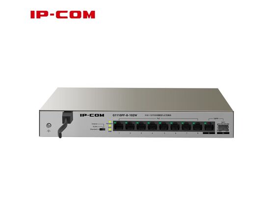  Коммутатор IP-COM (G1110PF-8-102W) неуправляемый Ethernet 9GE+1SFP с 8 портами PoE 