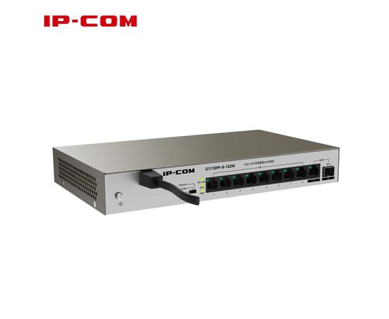  Коммутатор IP-COM (G1110PF-8-102W) неуправляемый Ethernet 9GE+1SFP с 8 портами PoE 