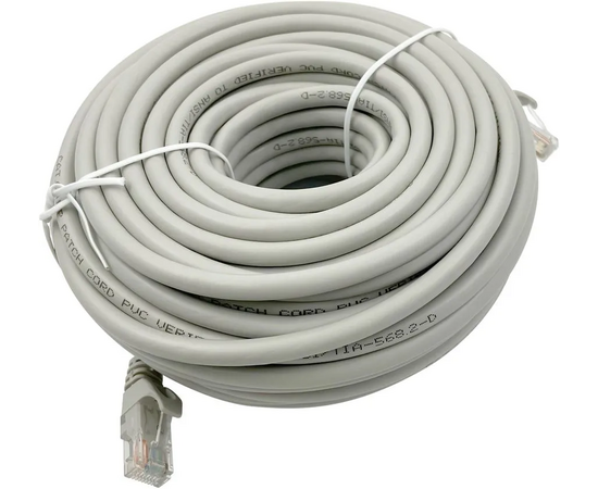  Патч-корд Buro (UTP-6-20M-G) UTP 4 пары cat6 CCA molded 20м серый RJ-45 (m)-RJ-45 (m) 