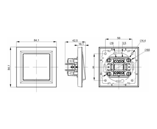  Выключатель IEK Brite ВС10-1-0-БрБ (BR-V10-0-10-K01) скрыт. 1кл. IP20 белый (упак. 1шт) 