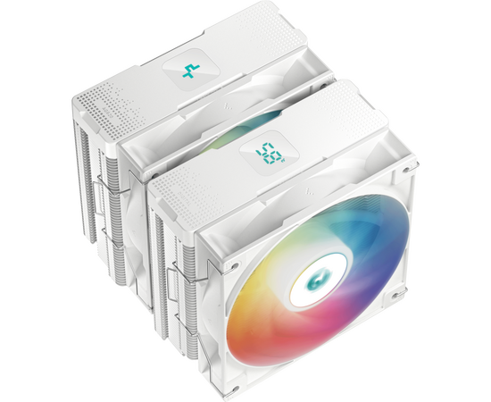  Вентилятор Deepcool AG620 Digital WH ARGB white Socket 115X/1700/1200/AM4/AM5, 120mm, 1950rpm, 29,4 дБ, 260W, PWM 4-pin, Al+Cu (R-AG620 