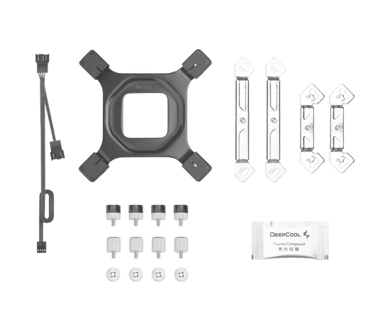  Вентилятор Deepcool AG620 Digital WH ARGB white Socket 115X/1700/1200/AM4/AM5, 120mm, 1950rpm, 29,4 дБ, 260W, PWM 4-pin, Al+Cu (R-AG620 