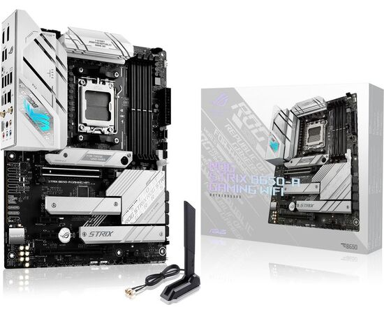  MB sAM5 ASUS ROG STRIX B650-A GAMING WIFI ATX 4xDDR5 2xPCIEx16 2хPCIEx1 3xM.2 2xUSB-C DP HDMI 2.5GLAN Wi-Fi 6 (90MB1BP0-M0EAY0) 