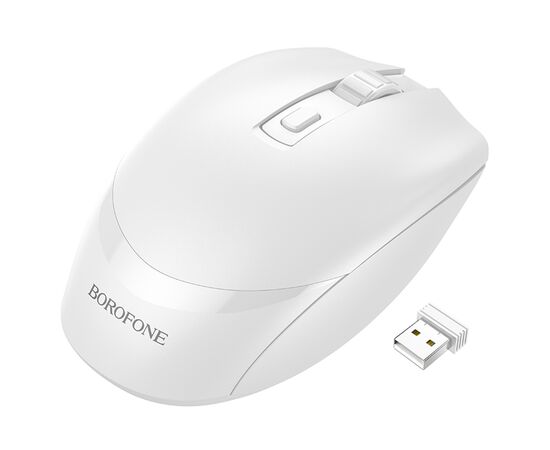  Мышь беспроводная BOROFONE BG7 Platinum, белый 